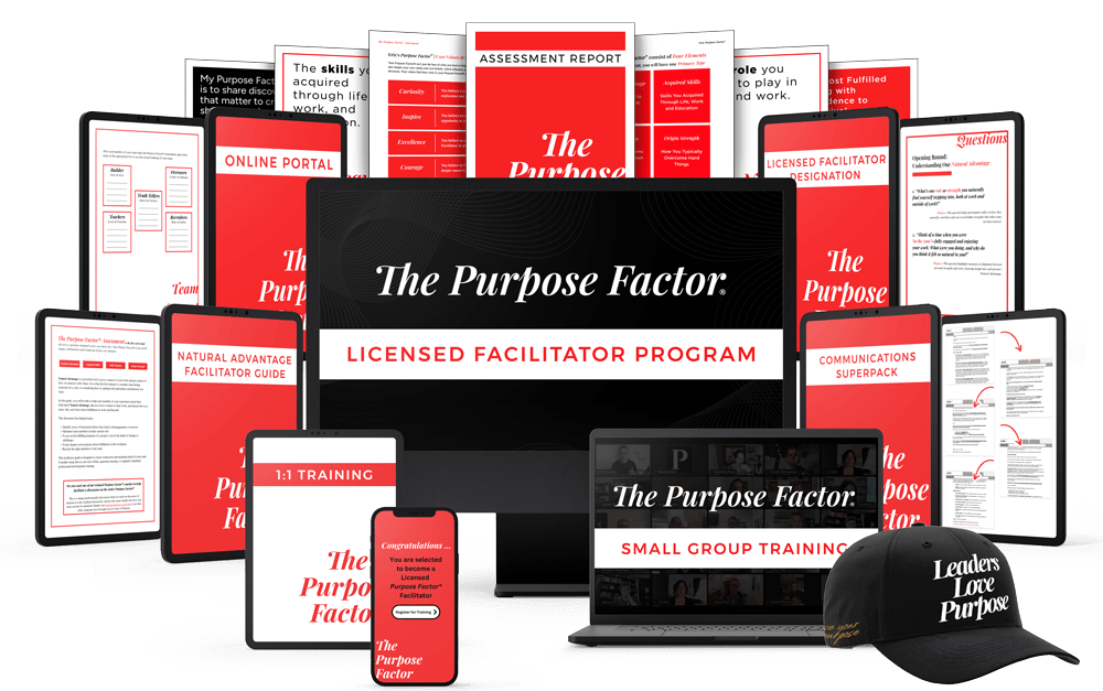 Unlock your purpose with The Purpose Factor® Assessment – designed for leaders to find fulfillment and direction.